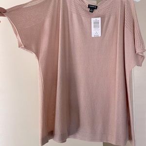 Torrid peach colored shoulder peek top size 1